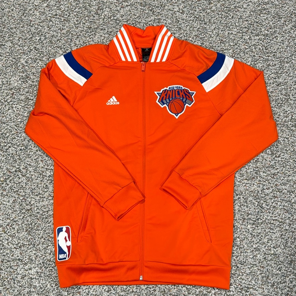 Adidas NBA Knicks On Court Zip Up Jacket L
